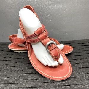 Timberland Earthkeeper 2.0 Red Leather Sandals